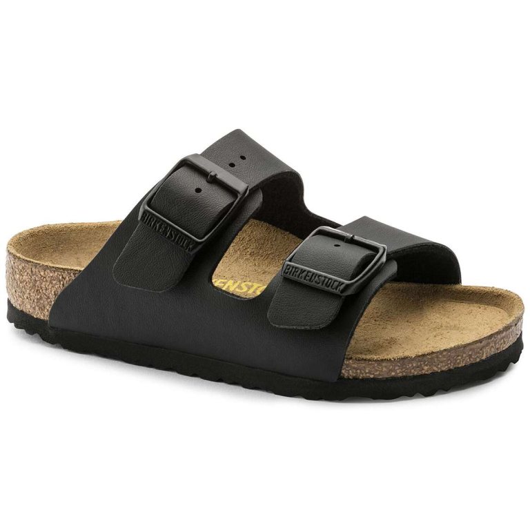 Birkenstock Arizona Birko-Flor Boys Sandals Black | LdFnGLKbCRE