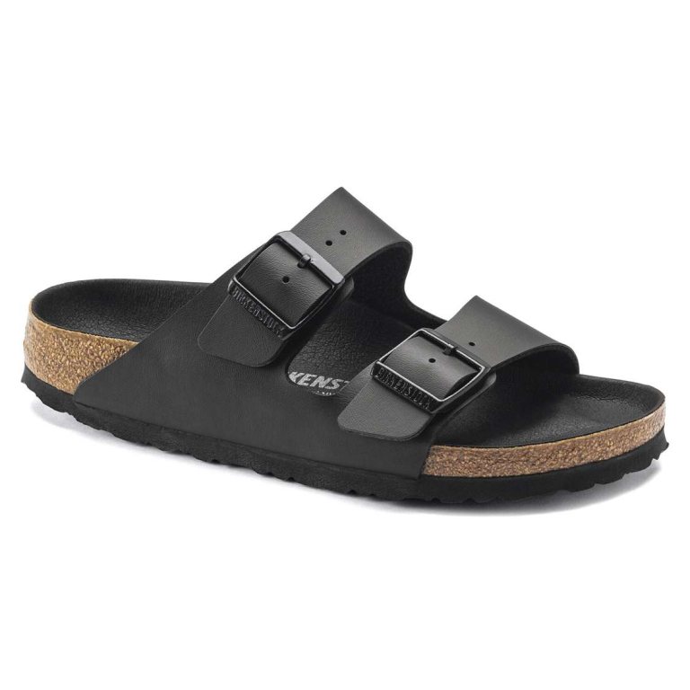 Birkenstock Arizona Birko-Flor Two Strap Sandals Black | 8g7a6HKMmUB