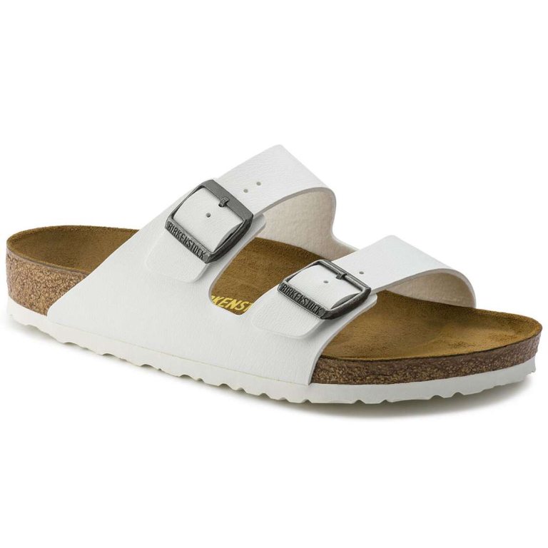 Birkenstock Arizona Birko-Flor Two Strap Sandals White | D6d5DfoQkPn