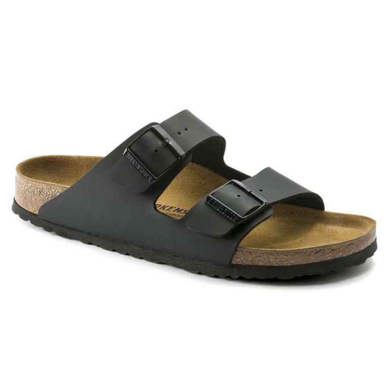 Birkenstock Arizona Birko-Flor Two Strap Sandals Black | YCACQSC69sL