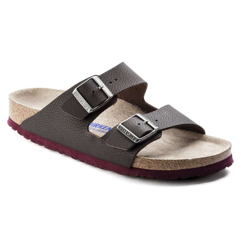 Birkenstock Arizona Soft Footbed Birko-Flor Embossed Two Strap Sandals Black | Oh2uzyFo8kQ