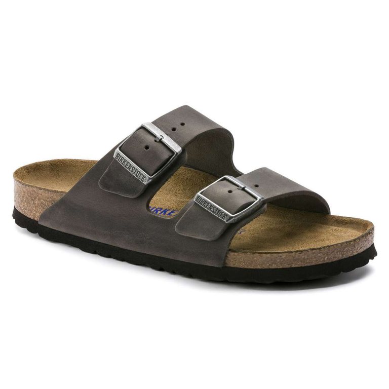 Birkenstock Arizona Soft Footbed Oiled Leather Two Strap Sandals Yellow | f2f1TbK9qAO