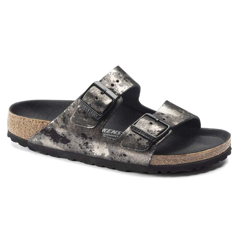 Birkenstock Arizona Suede Leather Two Strap Sandals Black | NOM6tvRc817