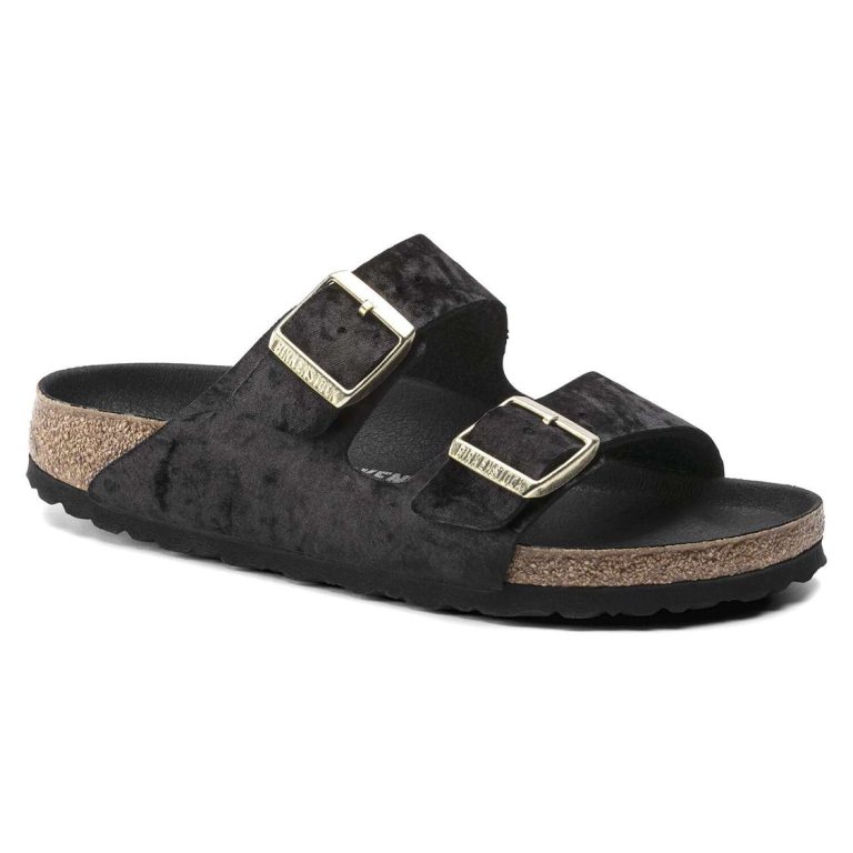 Birkenstock Arizona Textile Two Strap Sandals Black | XMIbjqnqDYA