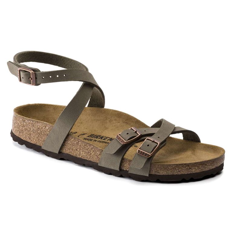 Birkenstock Blanca Birkibuc Multi Strap Sandals Grey | oaNRbRC55tg