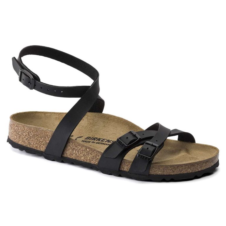 Birkenstock Blanca Birko-Flor Multi Strap Sandals Black | 8xUEh5Ey8oq