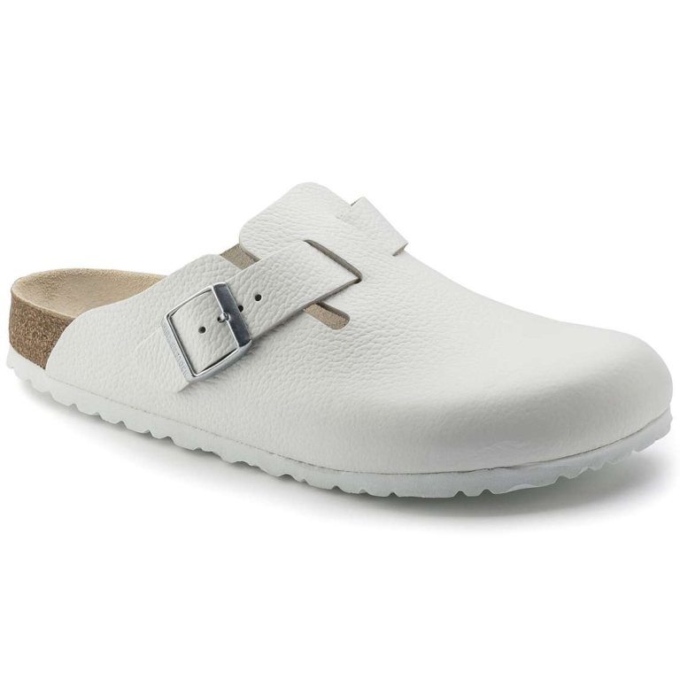 Birkenstock Boston Leather Clogs White | NgQhIxdbPpZ