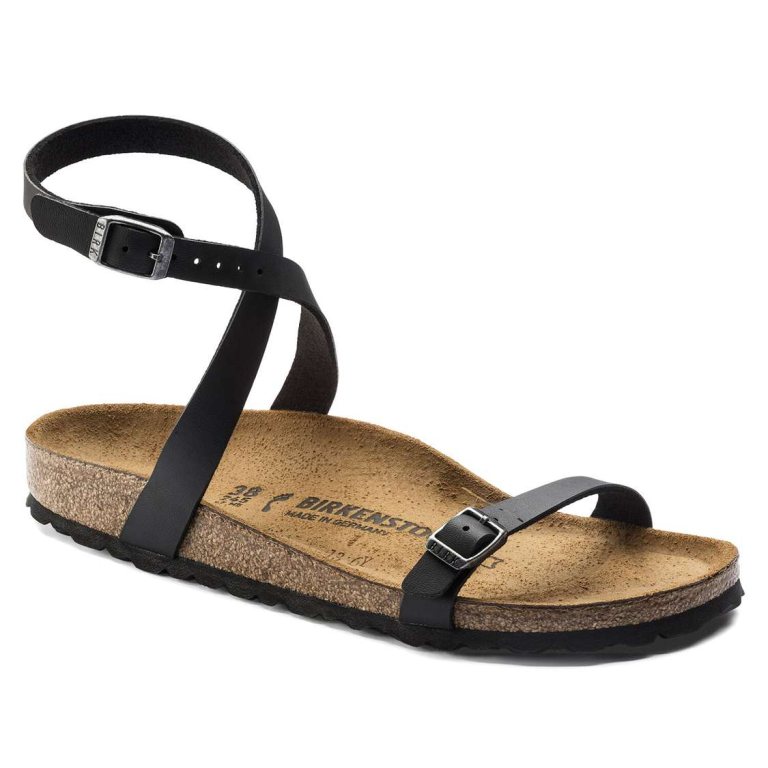 Birkenstock Daloa Birko-Flor Multi Strap Sandals Black | vLAQznEi1qk