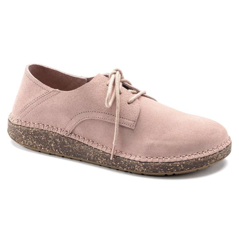 Birkenstock Gary Suede Leather Lace Up Shoes Pink | Lj9wrbcNQf5