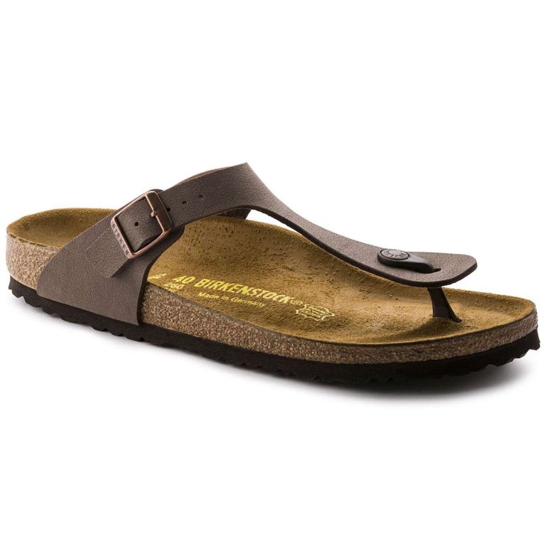 Birkenstock Gizeh Birkibuc One Strap Sandals Yellow | eZ552kL9Gna