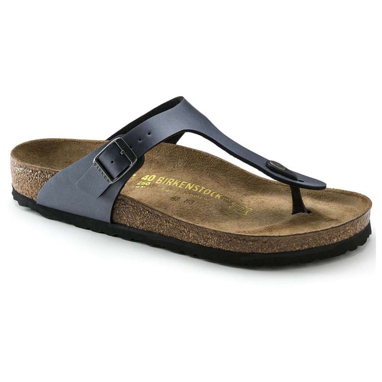 Birkenstock Gizeh Birko-Flor One Strap Sandals Black | jTslED7D2Y5