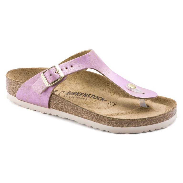 Birkenstock Gizeh Leather One Strap Sandals Wash Pink | wKRNqISB5xd
