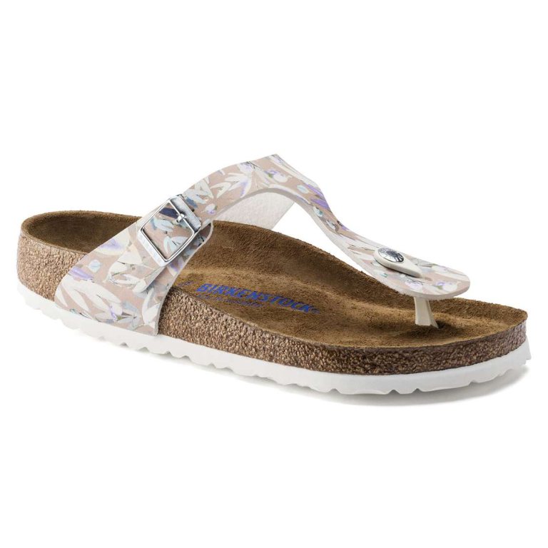 Birkenstock Gizeh Soft Footbed Birko-Flor Thong Rose | Ap6pXCH5O72