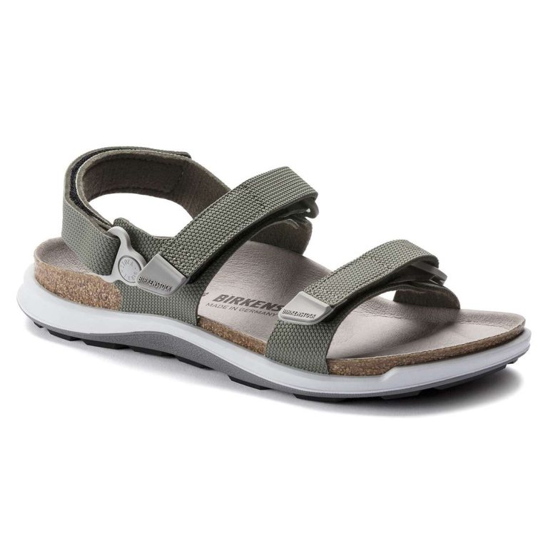 Birkenstock Kalahari Birko-Flor Two Strap Sandals Khaki | iEYS6JLboGy