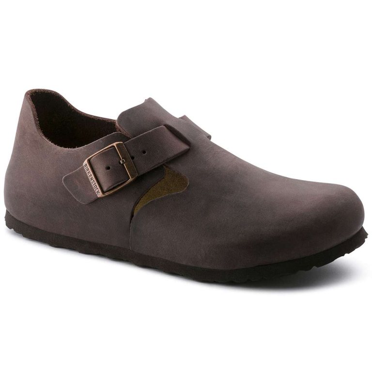 Birkenstock London Oiled Leather Low Shoes Brown | vmk2oPRH2MM