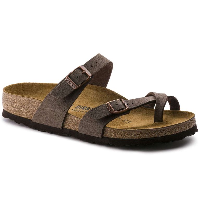 Birkenstock Mayari Birkibuc Two Strap Sandals Yellow | Wfsnz9VI66f