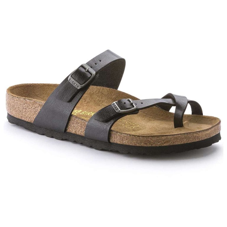 Birkenstock Mayari Birko-Flor Multi Strap Sandals Black | uA7jGkTHlVc