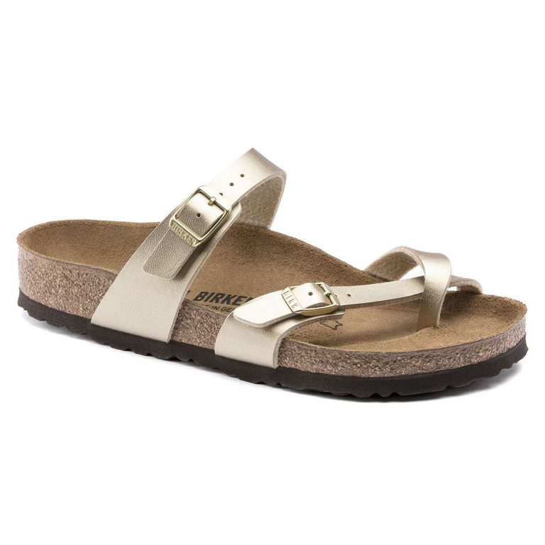 Birkenstock Mayari Birko-Flor Thong Gold | pdaZv2W3SSZ