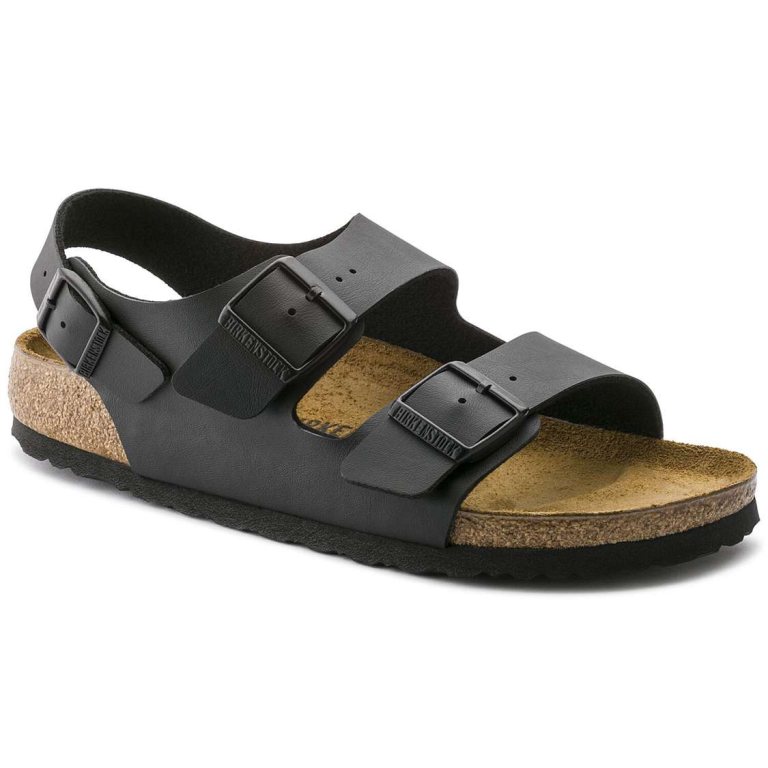 Birkenstock Milano Birko-Flor Back Strap Sandals Black | L3hQzmdS2rU