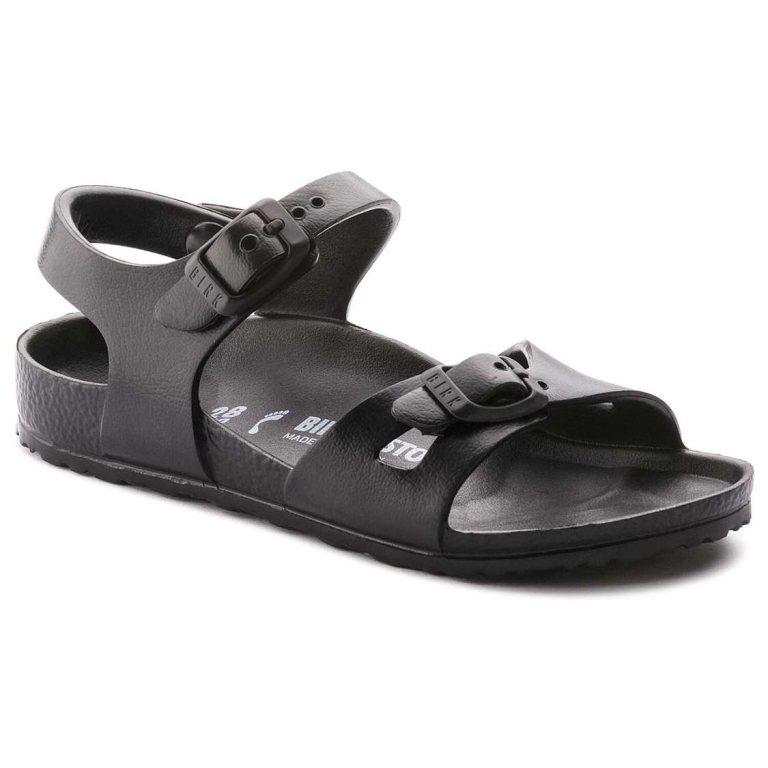 Birkenstock Rio Essentials EVA Girls Sandals Black | uZremxCmJto