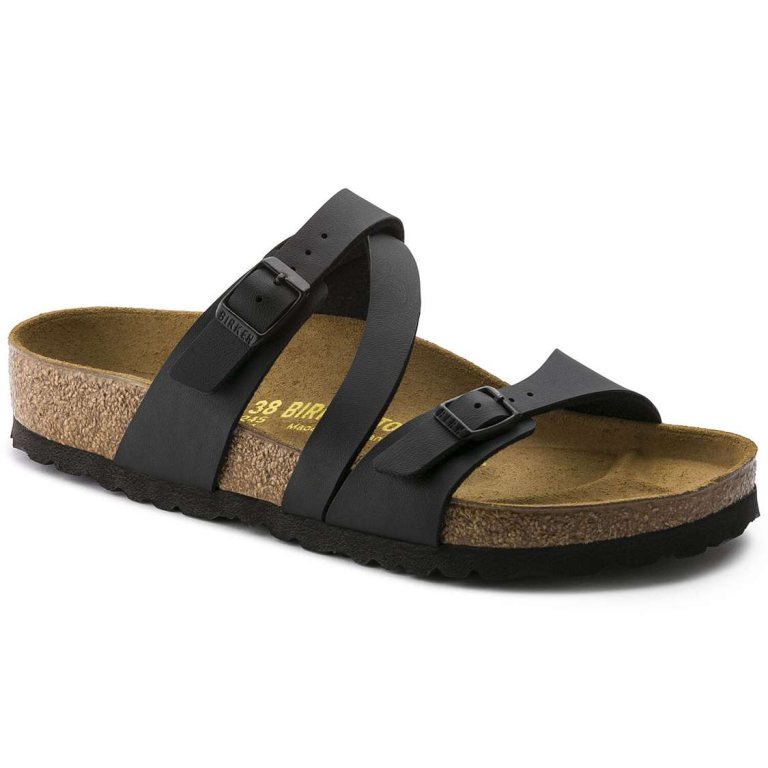 Birkenstock Salina Birko-Flor Multi Strap Sandals Black | I5aBbCIX81Z