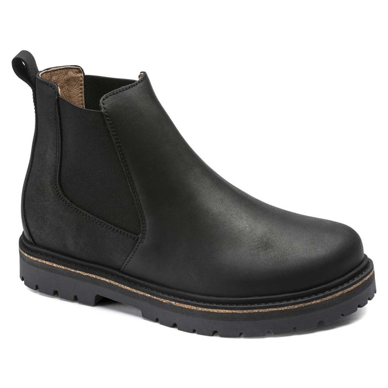 Birkenstock Stalon Nubuck Leather Boots Black | FBjJNW2uKuT