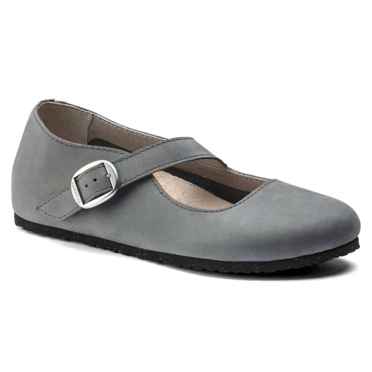 Birkenstock Tracy Nubuck Leather Low Shoes Grey | R6orj2aPtFZ