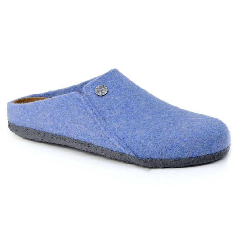 Birkenstock Zermatt Wool Felt Clogs Light Blue | H2VCQIgRnjT