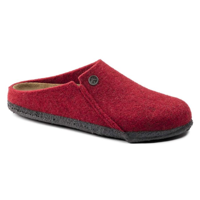 Birkenstock Zermatt Wool Felt Clogs Red | yAb4nDNLPh2