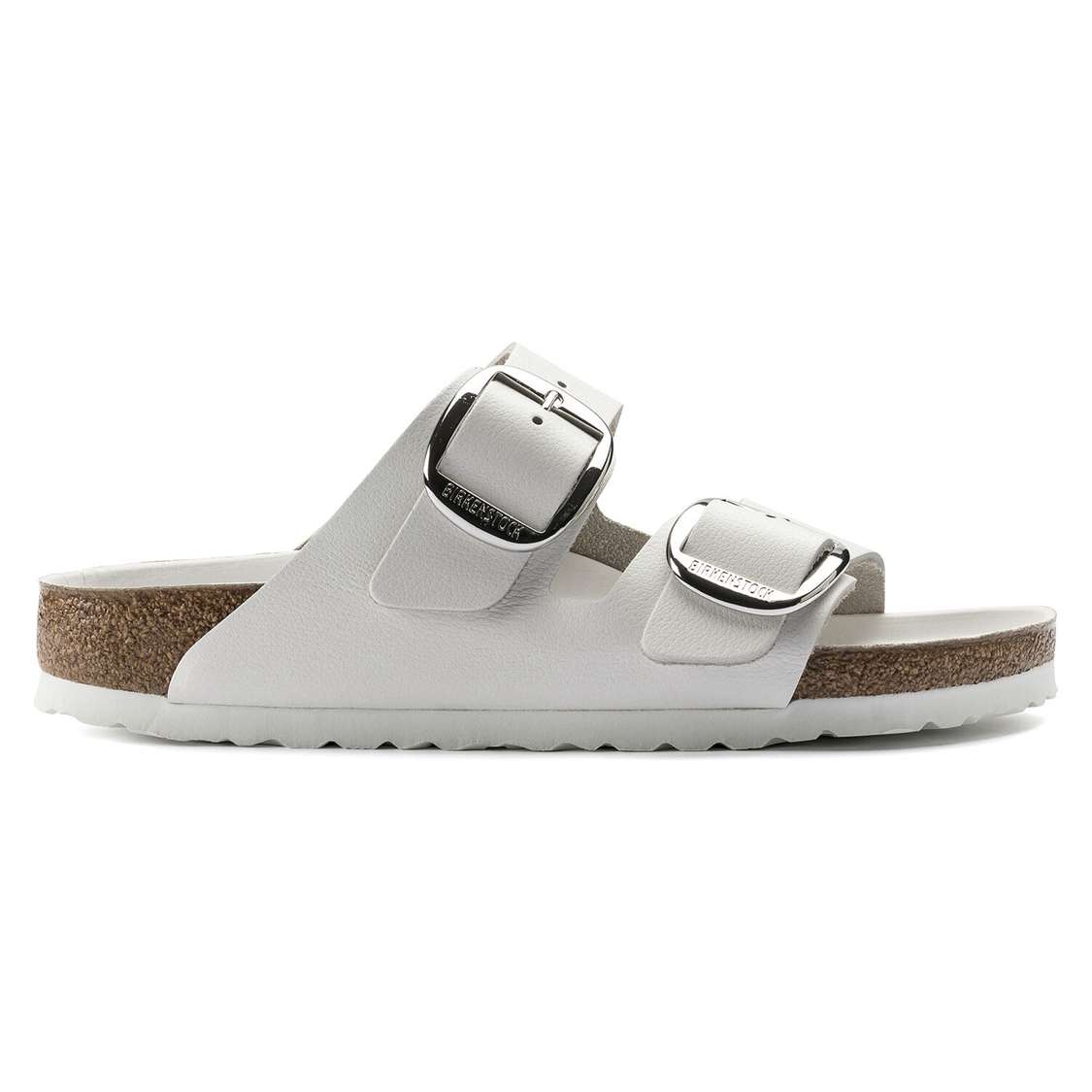 Birkenstock Arizona Big Buckle Leather Two Strap Sandals White | 5G5xuJHTTnL