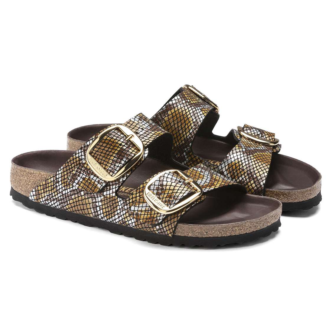 Birkenstock Arizona Big Buckle Microfiber Two Strap Sandals Brown | QvTT6ifcZ9B