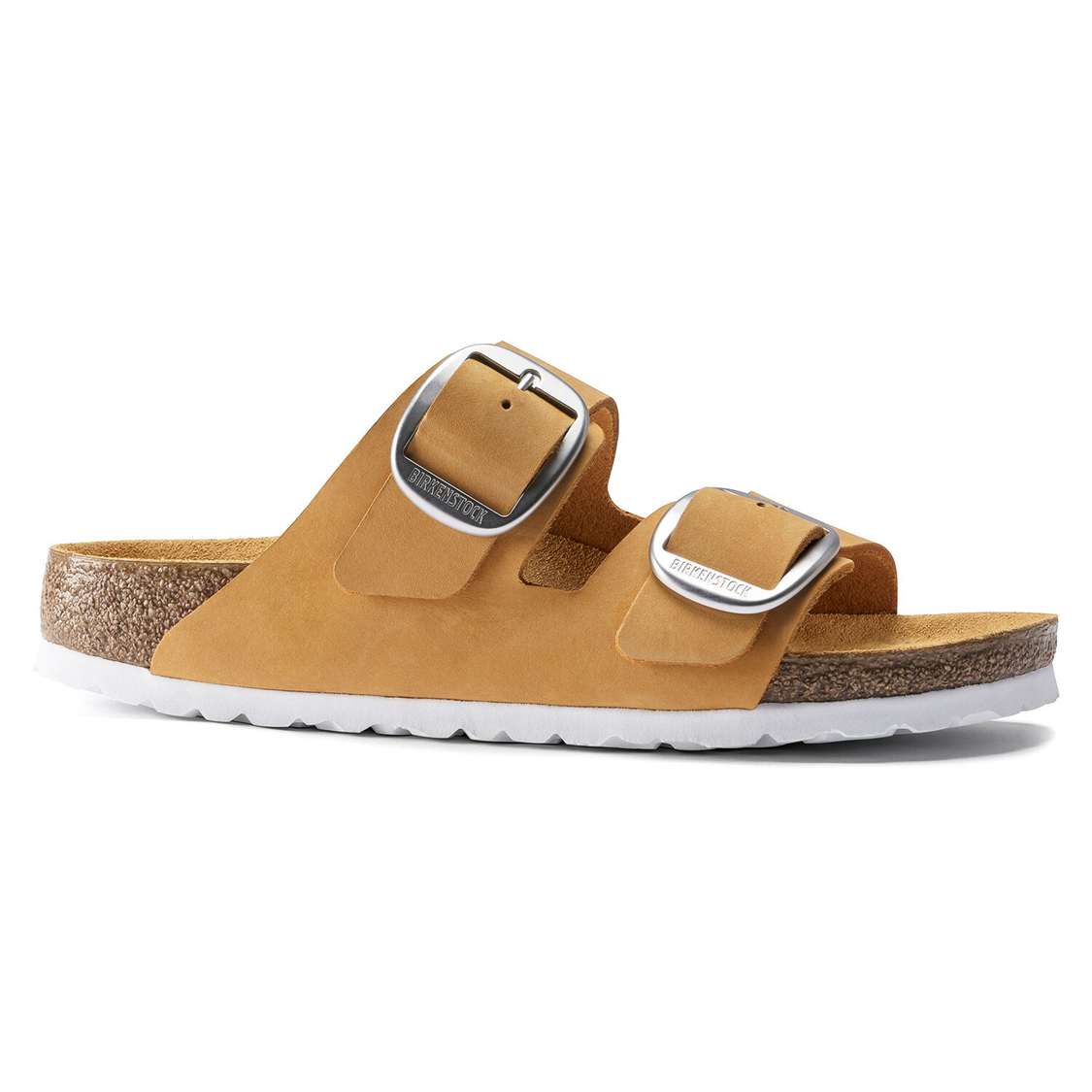 Birkenstock Arizona Big Buckle Nubuck Leather Two Strap Sandals Apricot | zxQd8vzgHqZ