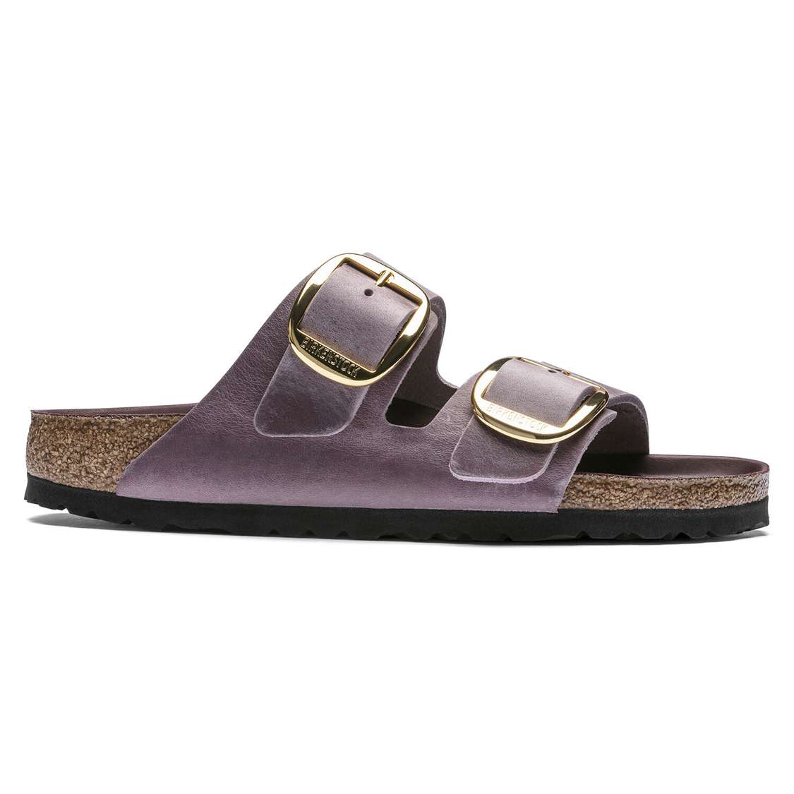 Birkenstock Arizona Big Buckle Oiled Leather Two Strap Sandals Lavender | 4B8wKgetogB