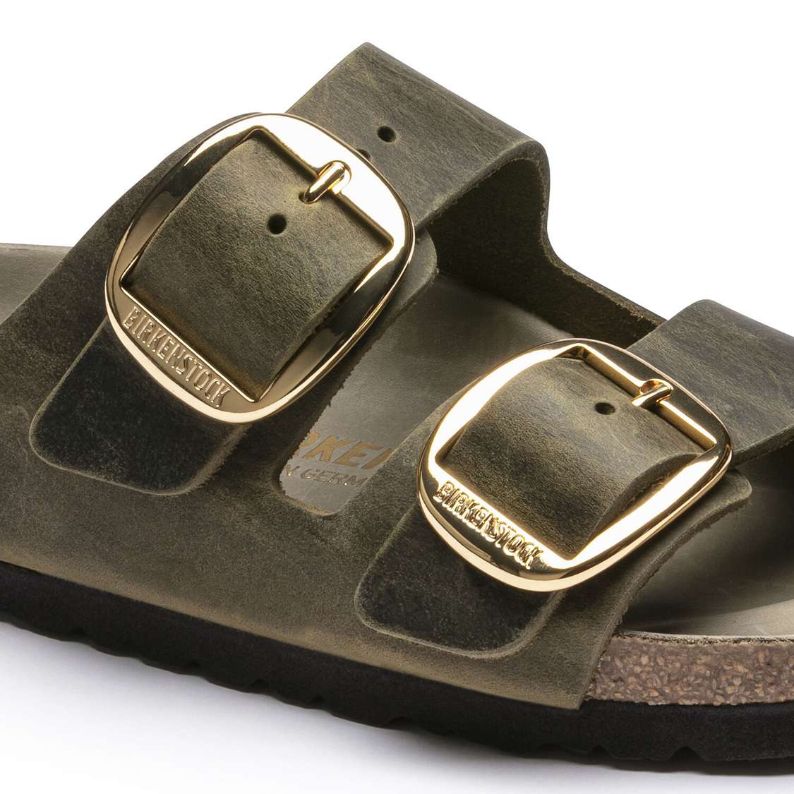 Birkenstock Arizona Big Buckle Oiled Leather Two Strap Sandals Yellow | a8dty6tnVCj