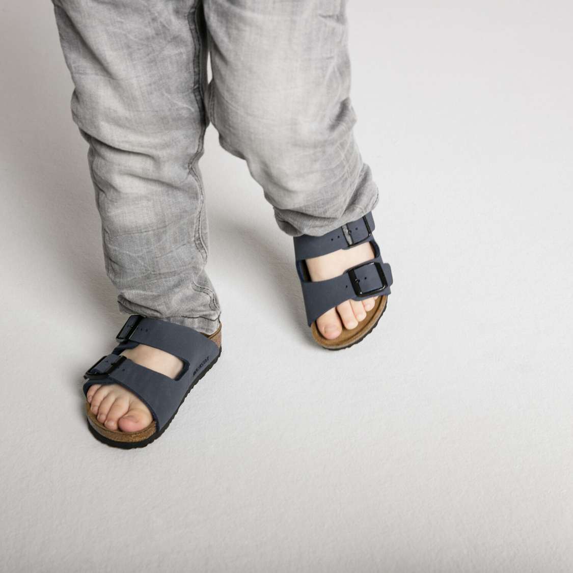 Birkenstock Arizona Birkibuc Boys Sandals Navy | bDQkTbUETQT