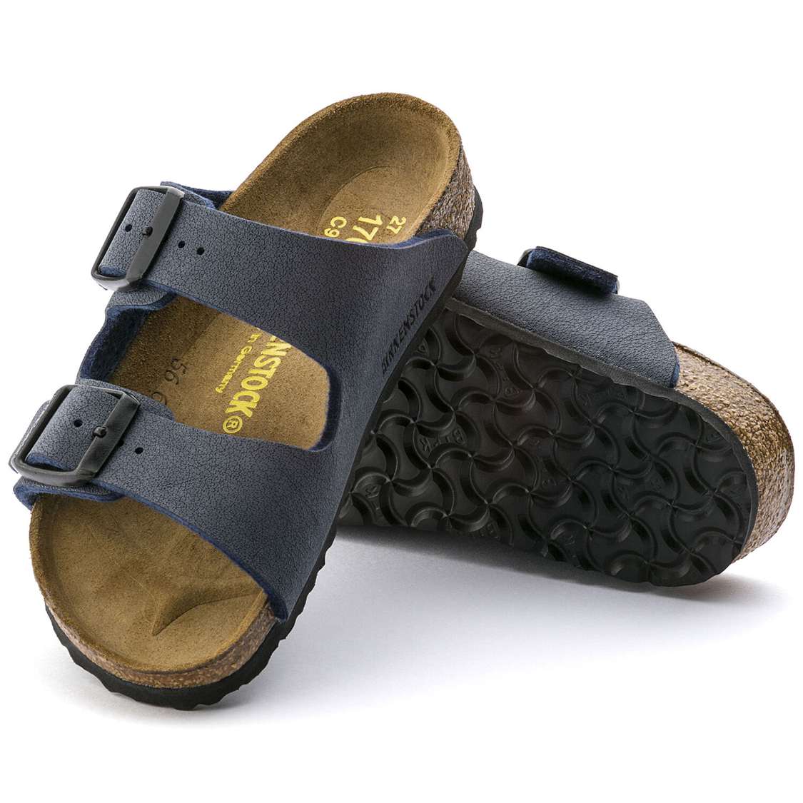 Birkenstock Arizona Birkibuc Boys Sandals Navy | bDQkTbUETQT