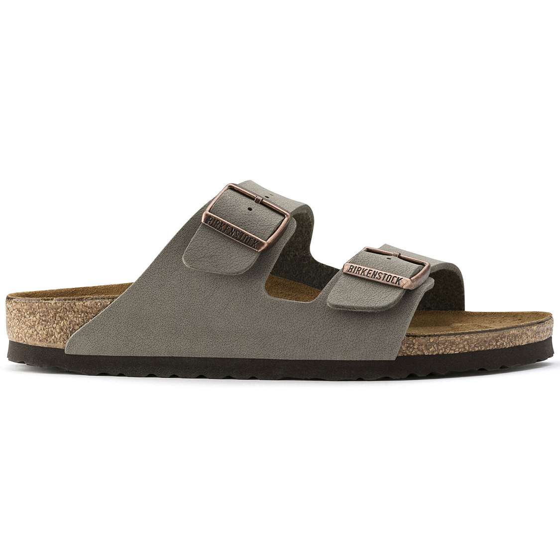 Birkenstock Arizona Birkibuc Two Strap Sandals Grey | QxgasIv4Lyq