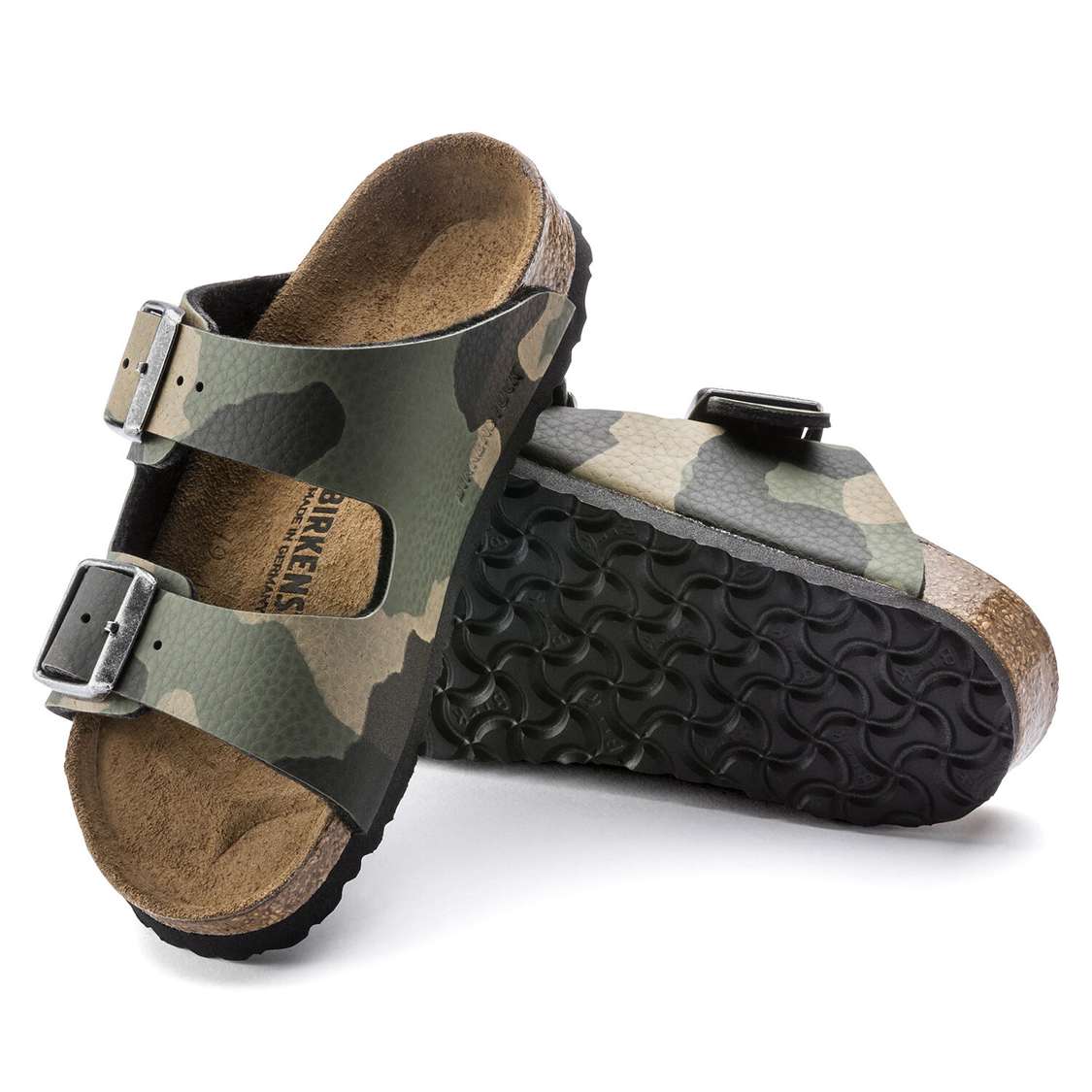 Birkenstock Arizona Birko-Flor Boys Sandals Khaki | 5pG2wrC2pHW