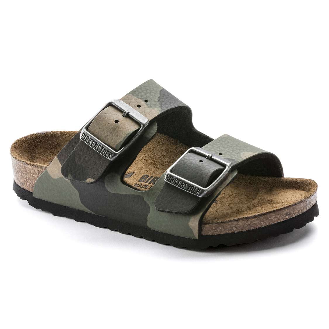 Birkenstock Arizona Birko-Flor Boys Sandals Khaki | 5pG2wrC2pHW