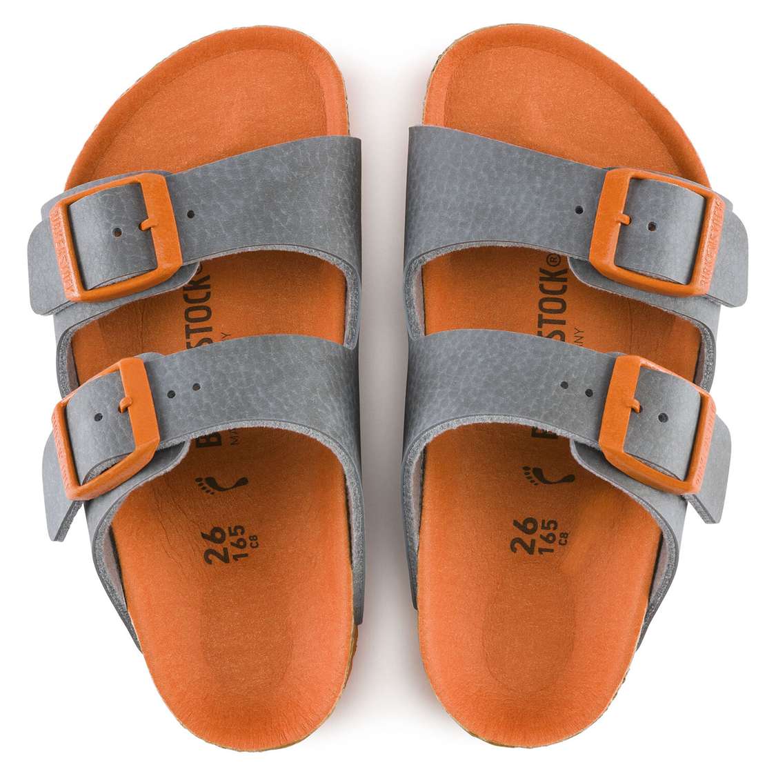 Birkenstock Arizona Birko-Flor Boys Sandals Grey | JjXLmsGhJCy