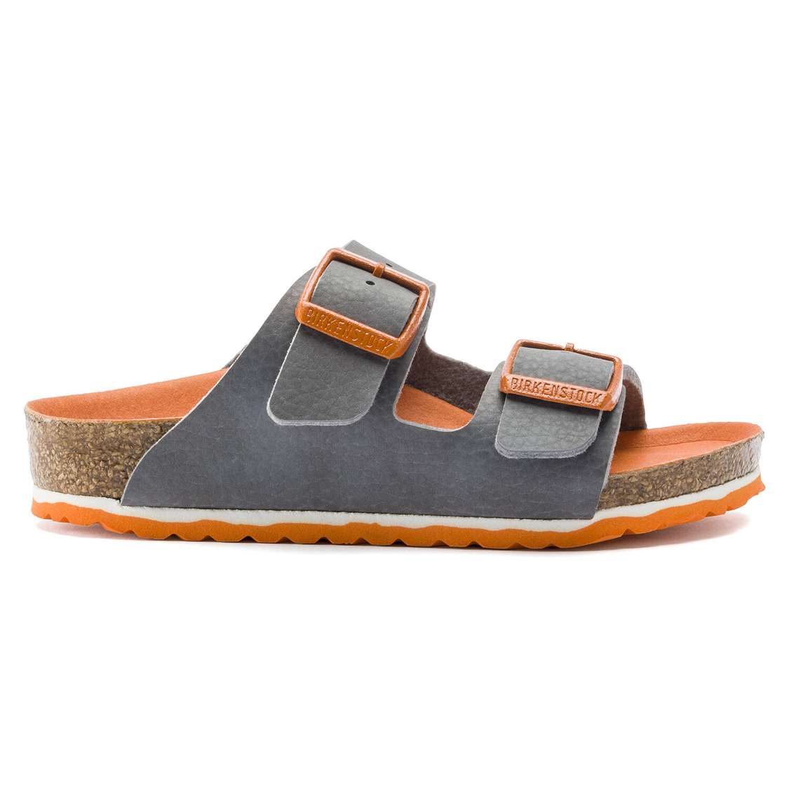 Birkenstock Arizona Birko-Flor Boys Sandals Grey | JjXLmsGhJCy