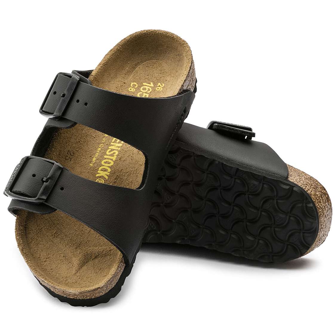 Birkenstock Arizona Birko-Flor Boys Sandals Black | LdFnGLKbCRE