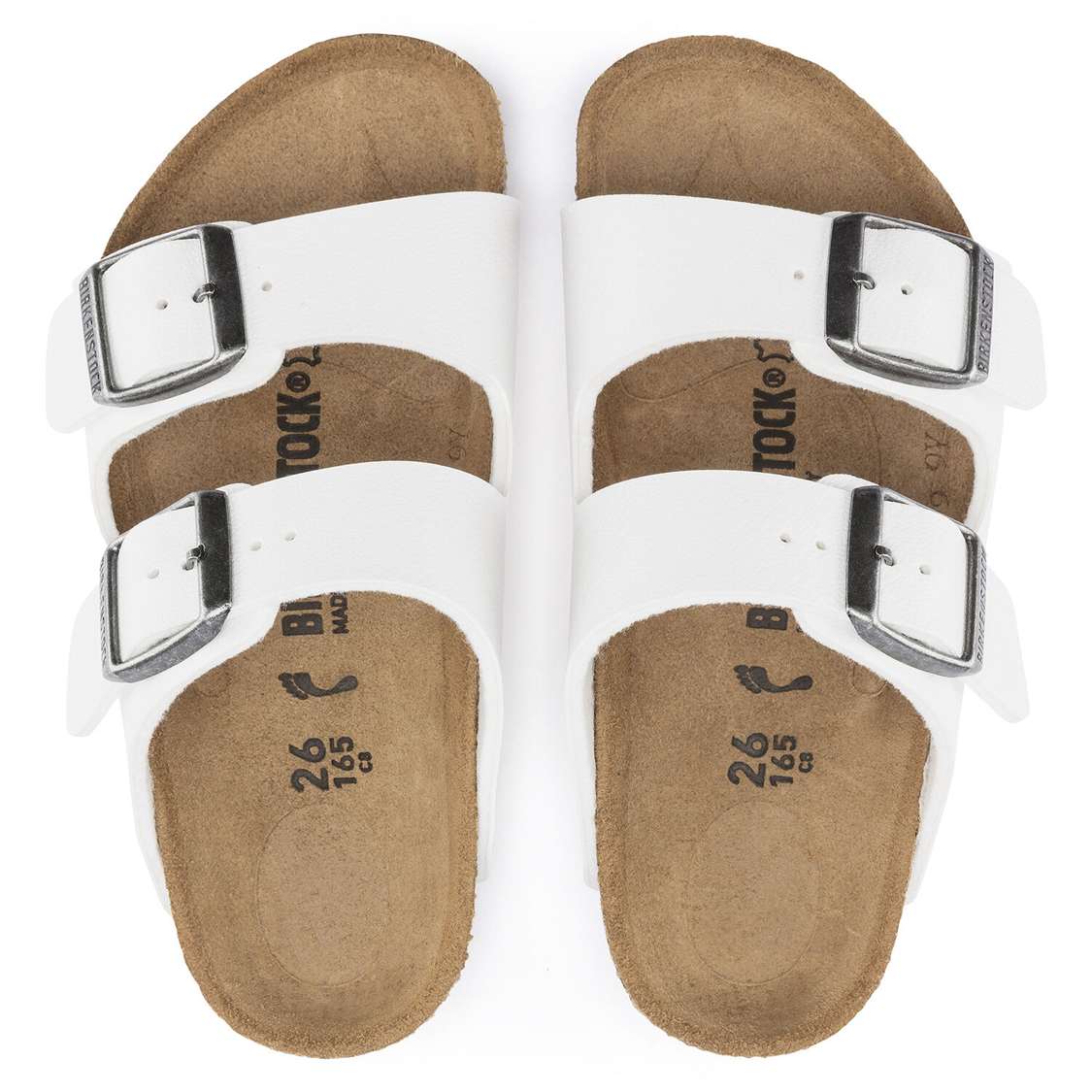 Birkenstock Arizona Birko-Flor Boys Sandals White | WEUfOtR8ndw