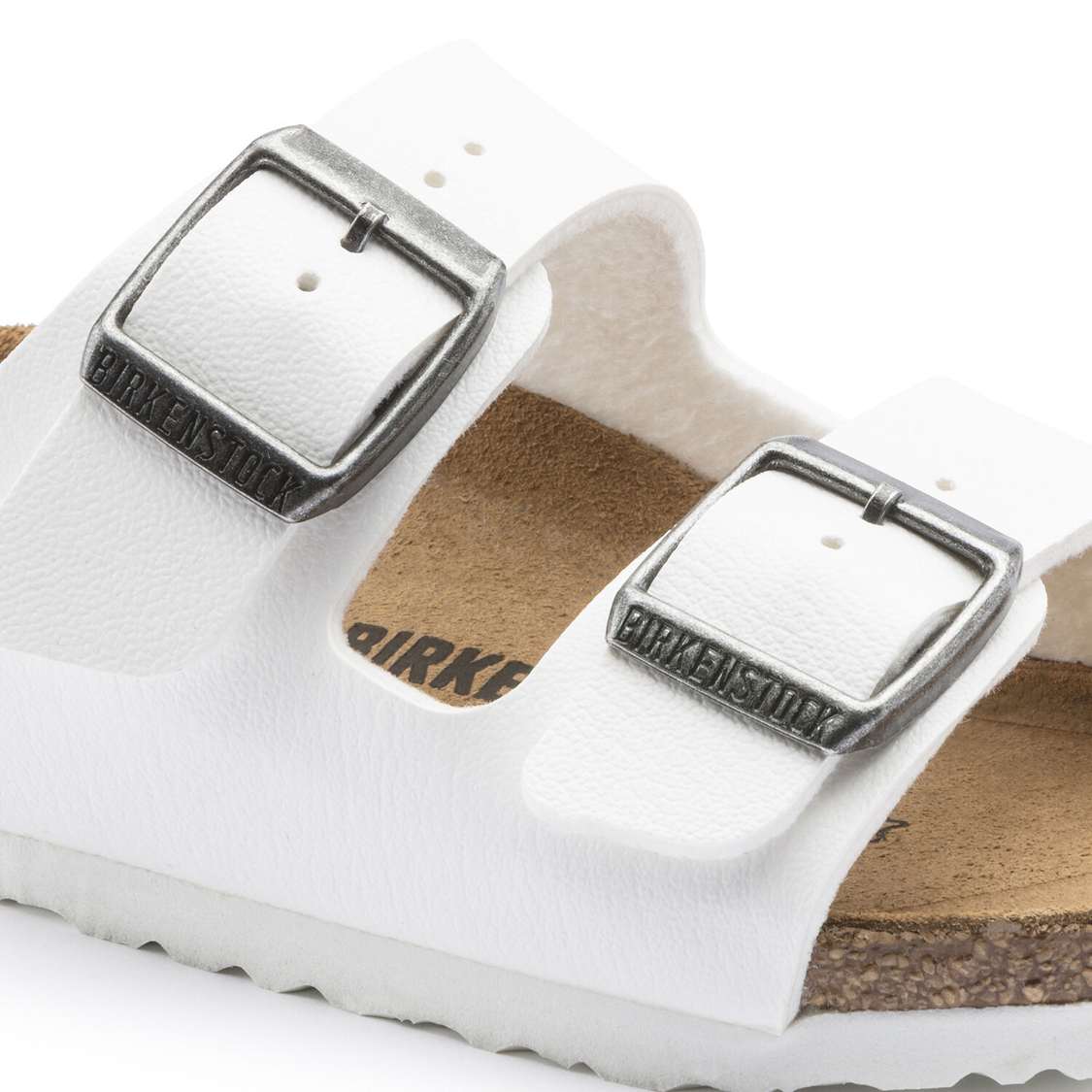 Birkenstock Arizona Birko-Flor Boys Sandals White | WEUfOtR8ndw