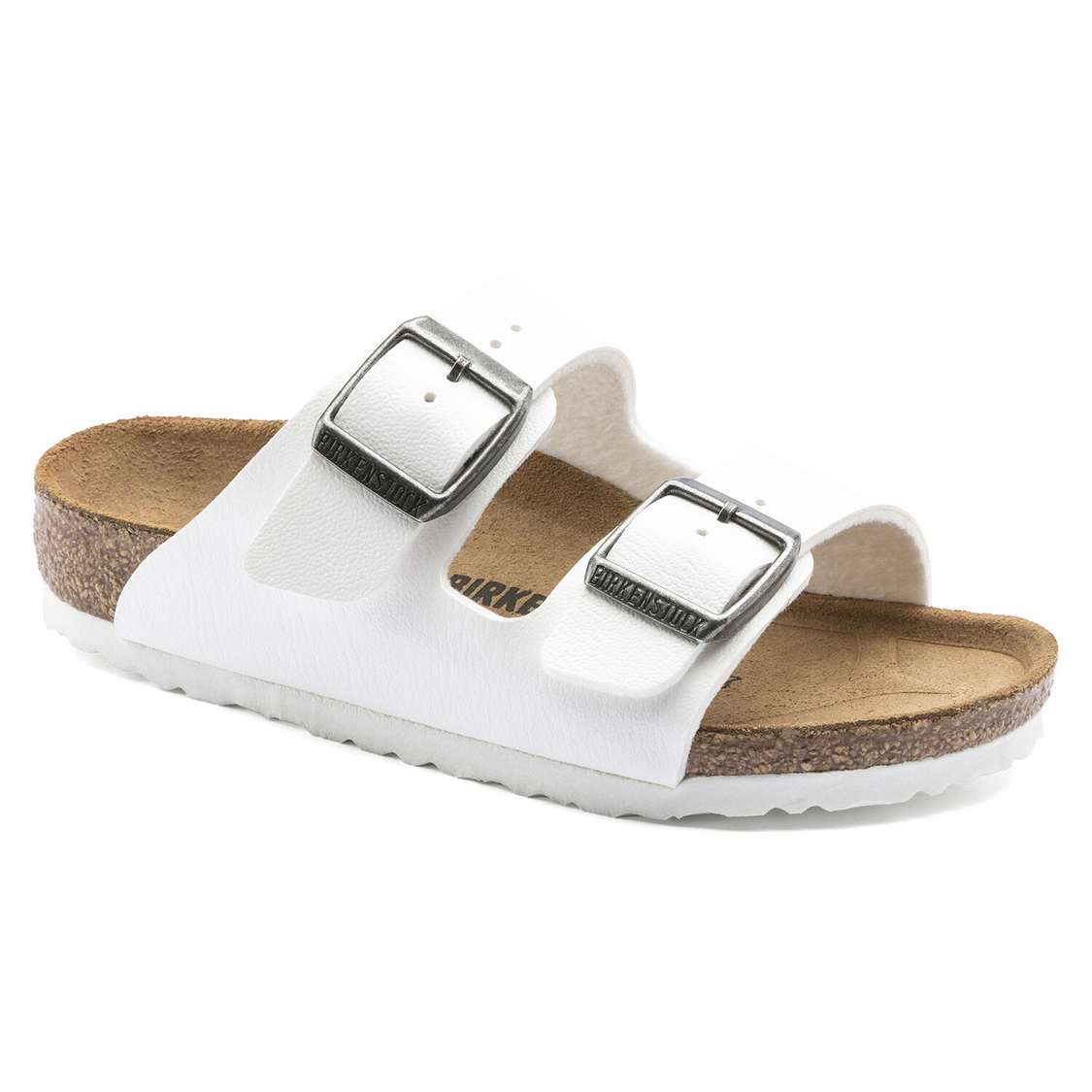 Birkenstock Arizona Birko-Flor Boys Sandals White | WEUfOtR8ndw