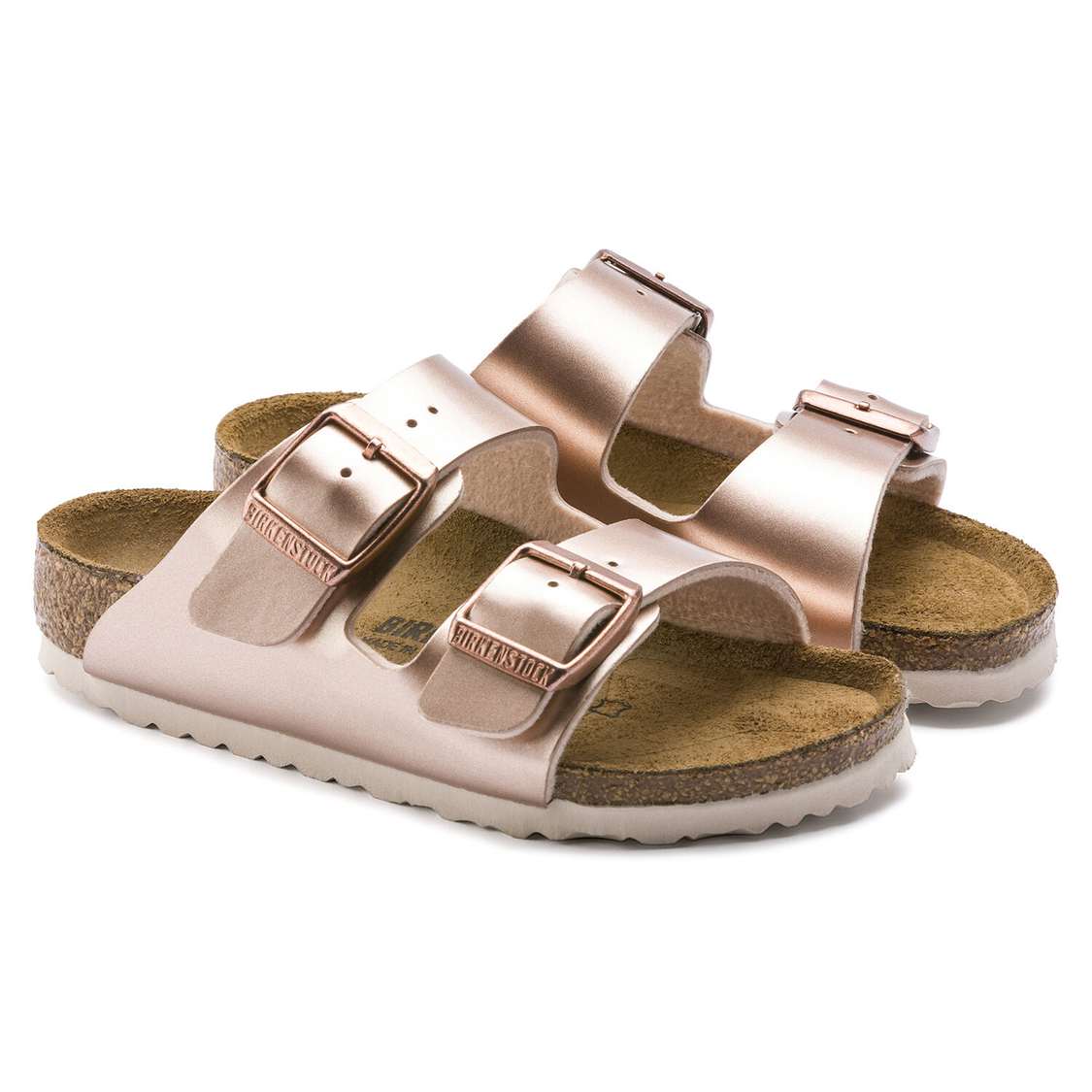 Birkenstock Arizona Birko-Flor Girls Sandals Copper | 5hFLse1uYLG