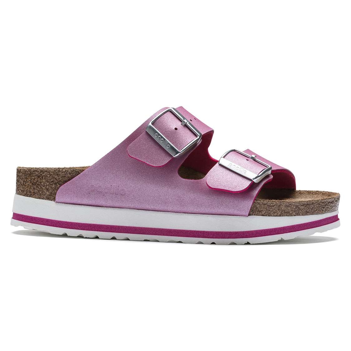 Birkenstock Arizona Birko-Flor Platforms Sandals Fuchsia | QDfw5JH958j