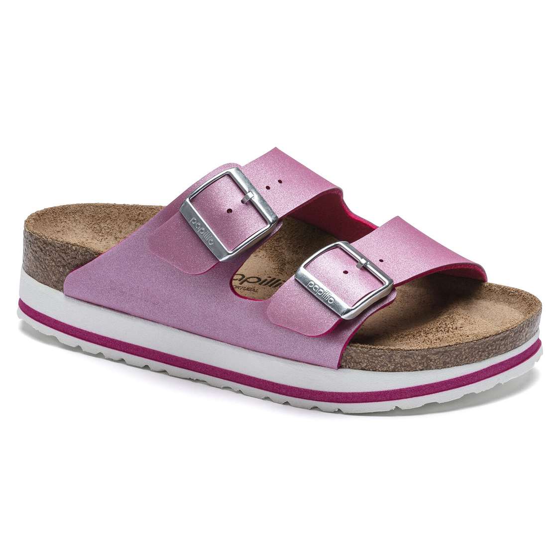 Birkenstock Arizona Birko-Flor Platforms Sandals Fuchsia | QDfw5JH958j