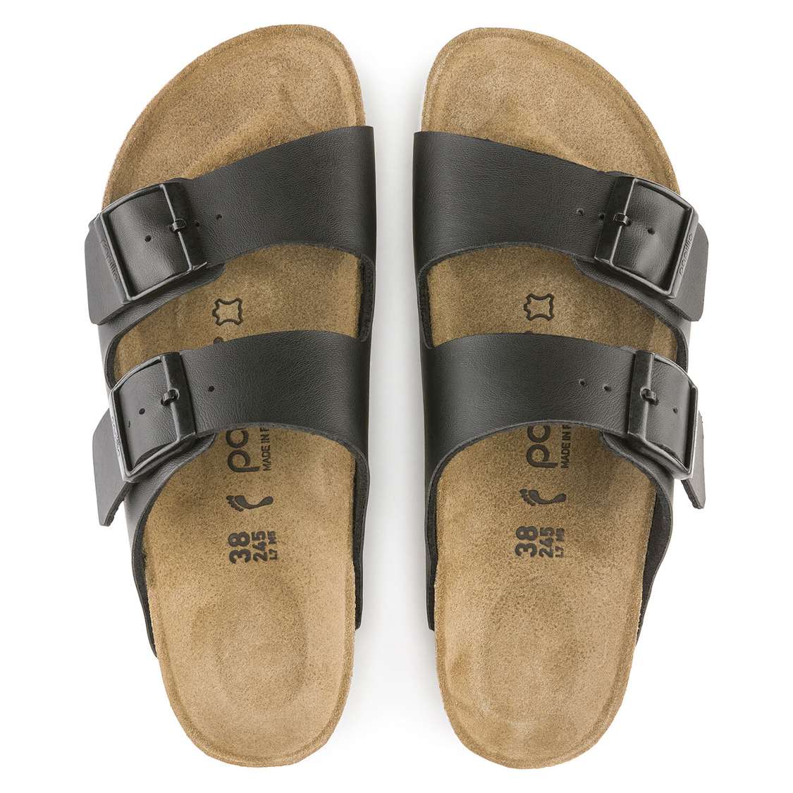 Birkenstock Arizona Birko-Flor Two Strap Sandals Black | 1B4GYgupBnj