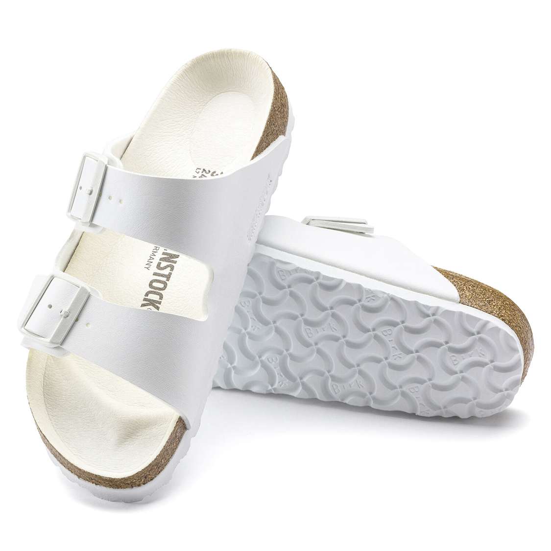 Birkenstock Arizona Birko-Flor Two Strap Sandals White | 2JZUOsdSFRD